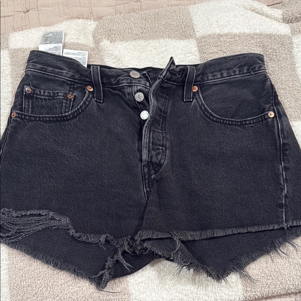 LEVIS Black Denim Women's Shorts
